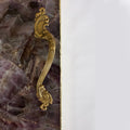 Amethyst Agate Serving Tray With Brass Handles | Square